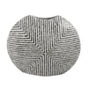 Dirk Modern Oval Vase | Capiz Inlay | Retro Black and White 24"