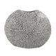 Dirk Modern Oval Vase | Capiz Inlay | Retro Black and White 24"