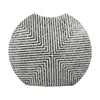 Dirk Modern Oval Vase | Capiz Inlay | Retro Black and White 24"