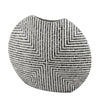 Dirk Modern Oval Vase | Capiz Inlay | Retro Black and White 24"