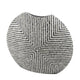 Dirk Modern Oval Vase | Capiz Inlay | Retro Black and White 24"