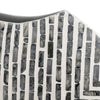 Dirk Modern Oval Vase | Capiz Inlay | Retro Black and White 24"