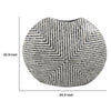 Dirk Modern Oval Vase | Capiz Inlay | Retro Black and White 24"