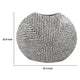 Dirk Modern Oval Vase | Capiz Inlay | Retro Black and White 24"