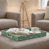 Berty Rectangular Decorative Tray | Mosaic Pattern Green-White Capiz 18"