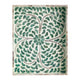 Berty Rectangular Decorative Tray | Mosaic Pattern Green-White Capiz 15"