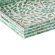 Berty Rectangular Decorative Tray | Mosaic Pattern Green-White Capiz 15"