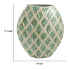 Rhys Decorative Vase | Hand-Applied Mosaic-Pattern Green-White Capiz 18"