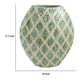 Rhys Decorative Vase | Hand-Applied Mosaic-Pattern Green-White Capiz 18"