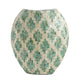 Rhys Decorative Vase | Hand-Applied Mosaic-Pattern Green-White Capiz 14"