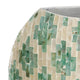 Rhys Decorative Vase | Hand-Applied Mosaic-Pattern Green-White Capiz 14"
