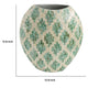 Rhys Decorative Vase | Hand-Applied Mosaic-Pattern Green-White Capiz 14"