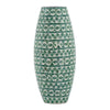 Kane Decorative Vase | Geometric Patterns | Green-White Capiz Inlay 20"