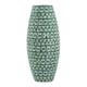 Kane Decorative Vase | Geometric Patterns | Green-White Capiz Inlay 20"