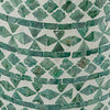 Kane Decorative Vase | Geometric Patterns | Green-White Capiz Inlay 20"
