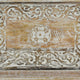 Owen Tray | Floral Scroll Carvings | Raised Edges | Brown Mango Wood 16x12