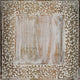 Owen Square Tray | Floral Carved Raised Edge Brown Mango Wood 16x16