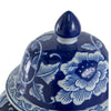 Reed Ginger Jar with Dome Lid | Floral Pattern Blue-White Porcelain 18"