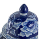 Reed Ginger Jar with Dome Lid | Floral Pattern Blue-White Porcelain 18"