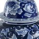 Reed Ginger Jar with Dome Lid | Floral Pattern Blue-White Porcelain 18"