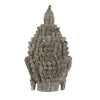 Todd Meditating Buddha Sculpture Set of 2 | Detailed Textures | Brown 9"