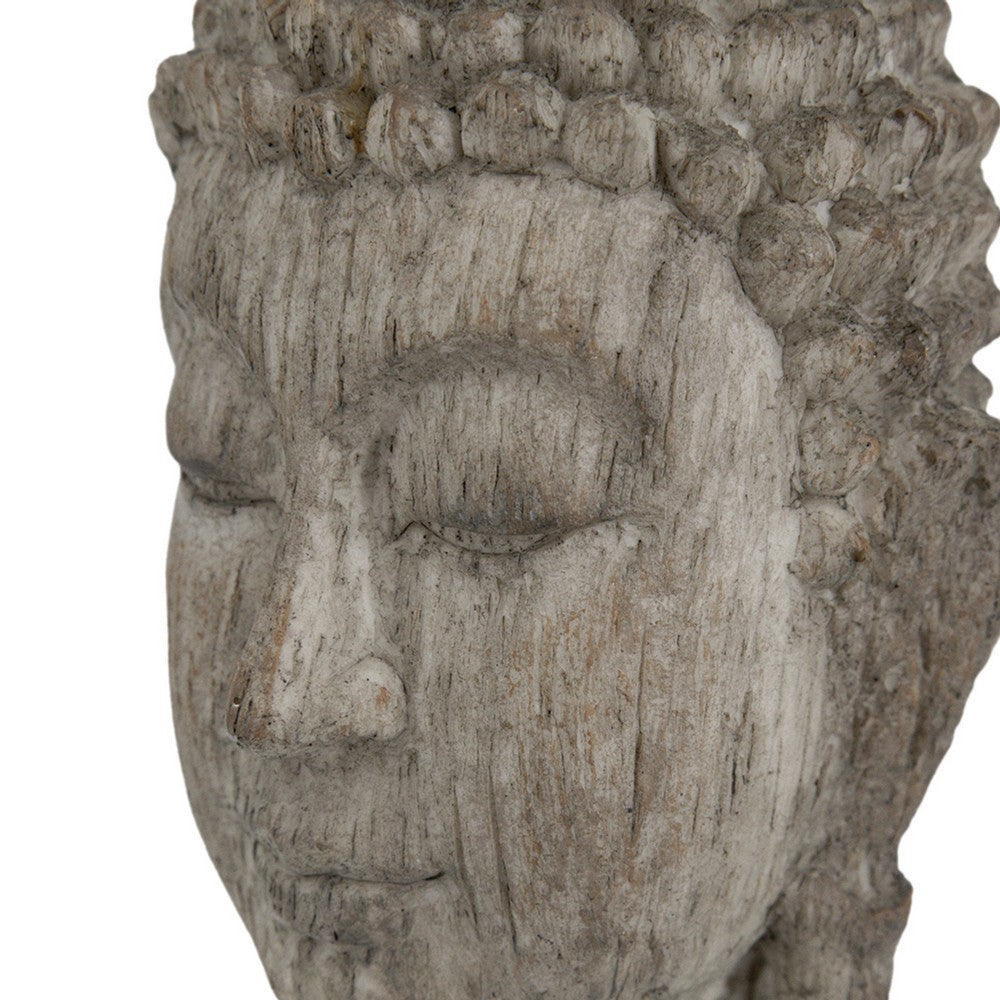 Todd Meditating Buddha Sculpture Set of 2 | Detailed Textures | Brown 9"