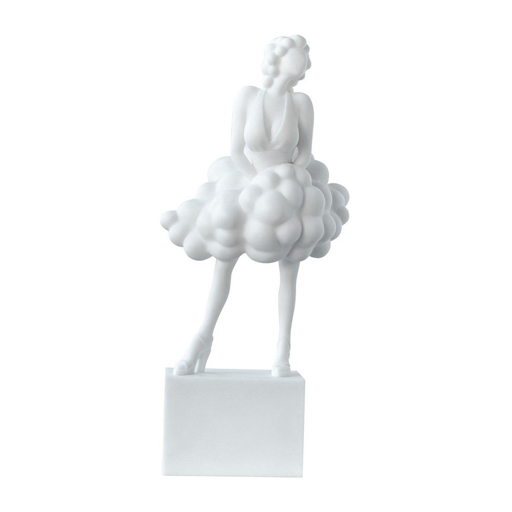 Hugo Ladylike Decorative Sculpture | Hand-Carved | White Resin-Marble 20"