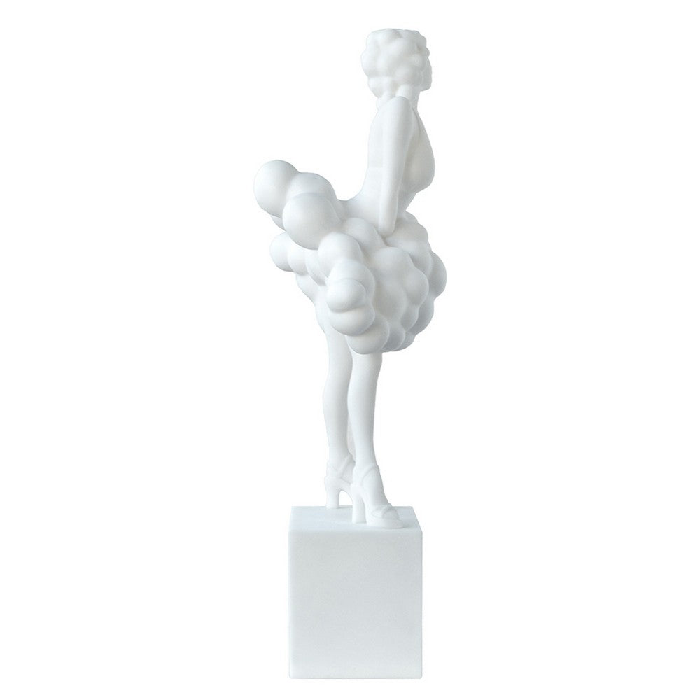 Hugo Ladylike Decorative Sculpture | Hand-Carved | White Resin-Marble 20"