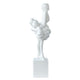 Hugo Ladylike Decorative Sculpture | Hand-Carved | White Resin-Marble 20"