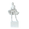 Hugo Ladylike Decorative Sculpture | Hand-Carved | White Resin-Marble 20"