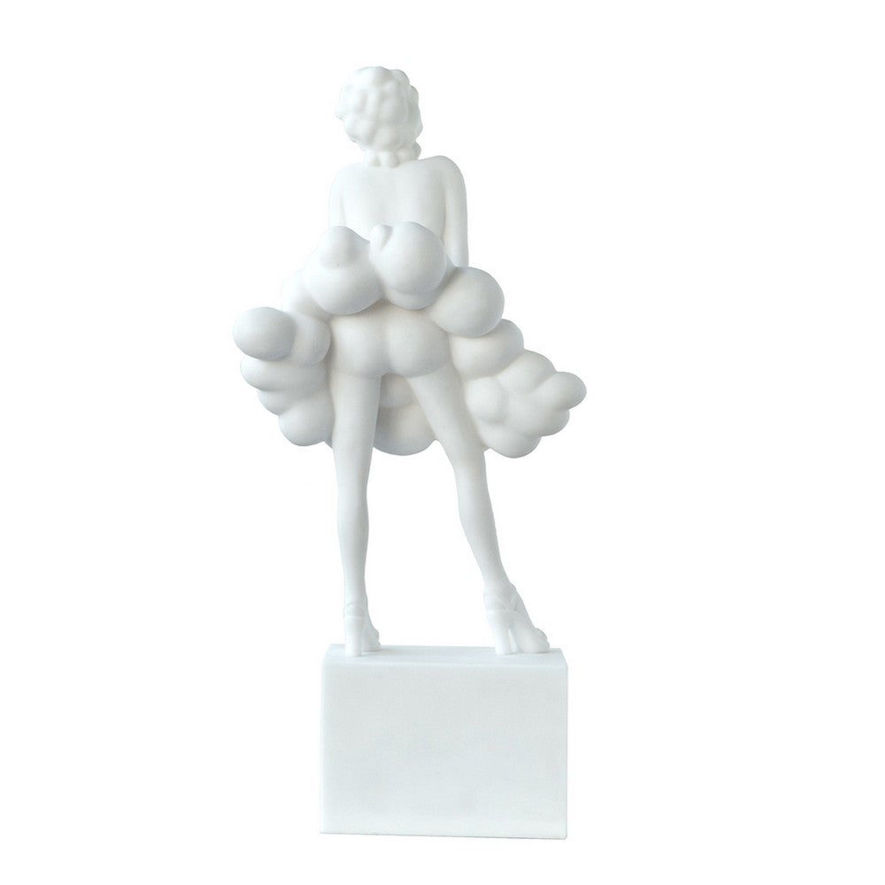 Hugo Ladylike Decorative Sculpture | Hand-Carved | White Resin-Marble 20"