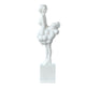 Hugo Ladylike Decorative Sculpture | Hand-Carved | White Resin-Marble 20"