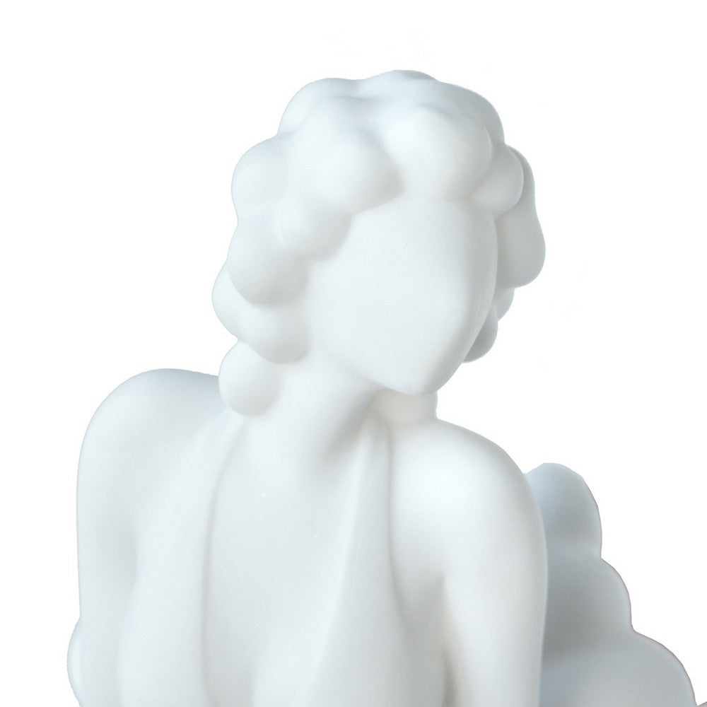 Hugo Ladylike Decorative Sculpture | Hand-Carved | White Resin-Marble 20"