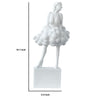 Hugo Ladylike Decorative Sculpture | Hand-Carved | White Resin-Marble 20"