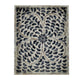 Berty Rectangular Decorative Tray | Mosaic Pattern Black Beige Capiz 15x12