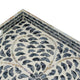 Berty Rectangular Decorative Tray | Mosaic Pattern Black Beige Capiz 15x12