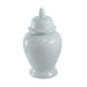 Shey Seaford Medium Ginger Jar with Finial top Lid | White Porcelain 17"