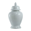 Shey Seaford Medium Ginger Jar with Finial top Lid | White Porcelain 17"