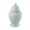 Shey Seaford Medium Ginger Jar with Finial top Lid | White Porcelain 17"