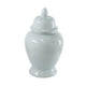 Shey Seaford Medium Ginger Jar with Finial top Lid | White Porcelain 17"
