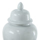 Shey Seaford Medium Ginger Jar with Finial top Lid | White Porcelain 17"