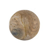 Leah Decorative Accent Ball Set of 3 | Grain Pattern Brown Teak Wood 6"