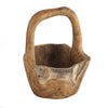 Zack Teak Wood Bowl with Handle | Brown Flowing Grain Pattern | 13"