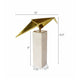 Komi Origami Bird Sculpture | White Marble Base | 13" Gold Steel