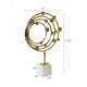 Lymi Celestial Galaxy Orbit Sculpture | White Marble Base | 21" Gold Steel