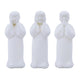 Decorative Wise Monk Sculptures Set of 3 | Matte White Resin Statue
