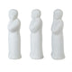 Decorative Wise Monk Sculptures Set of 3 | Matte White Resin Statue