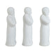 Decorative Wise Monk Sculptures Set of 3 | Matte White Resin Statue