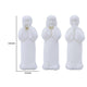 Decorative Wise Monk Sculptures Set of 3 | Matte White Resin Statue