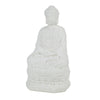 Meditating Buddha Statuette | Spiritual Accent Decor | 12" White Resin